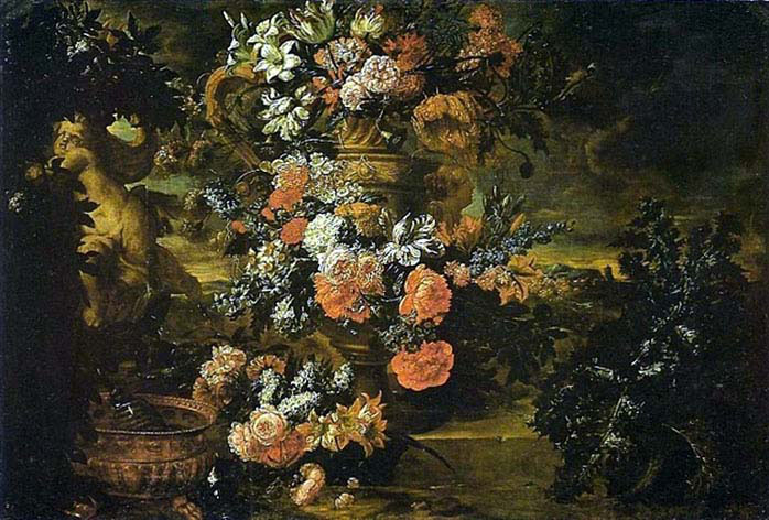 Large Vase of Flowers